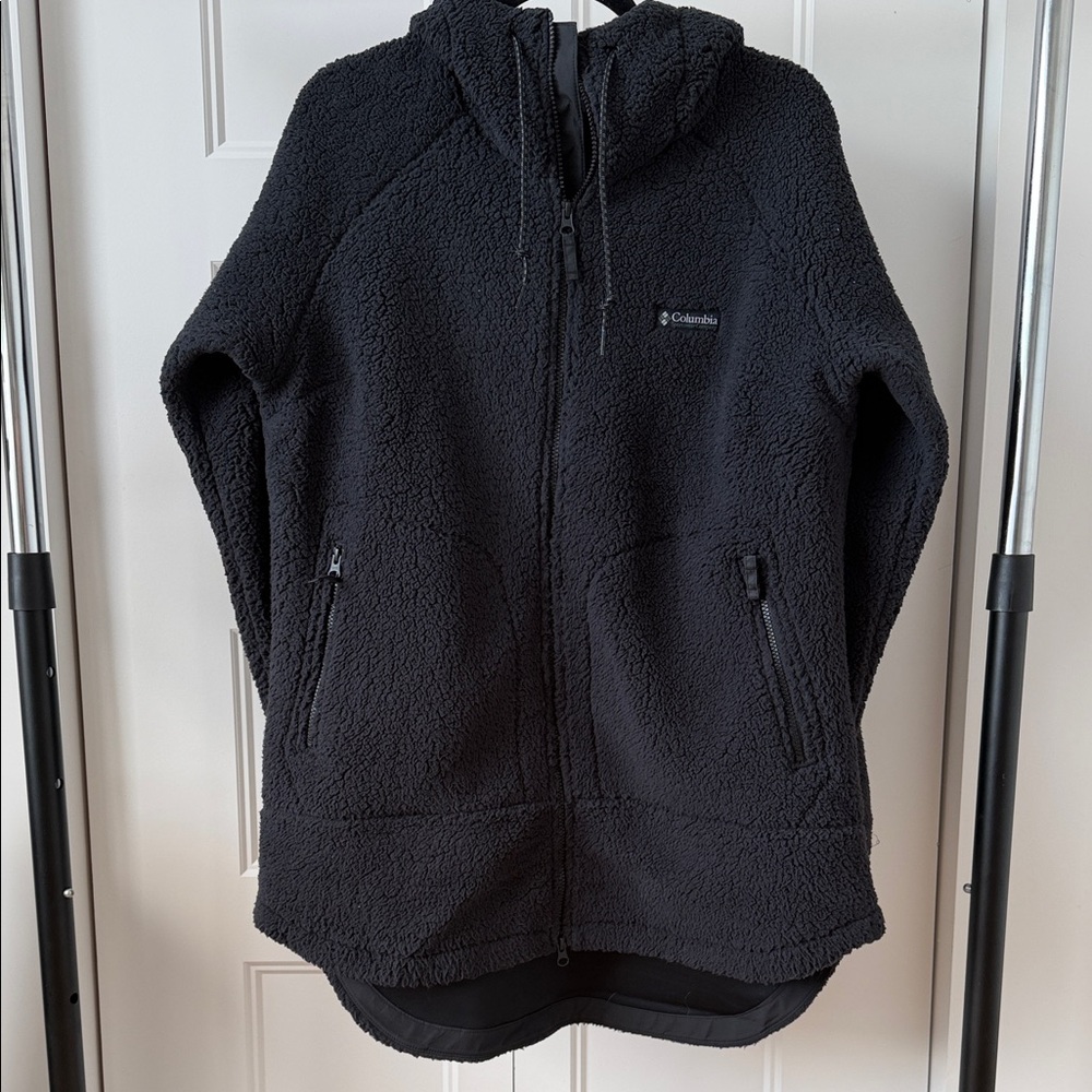 Columbia Charcoal Hooded Fleece Jacket